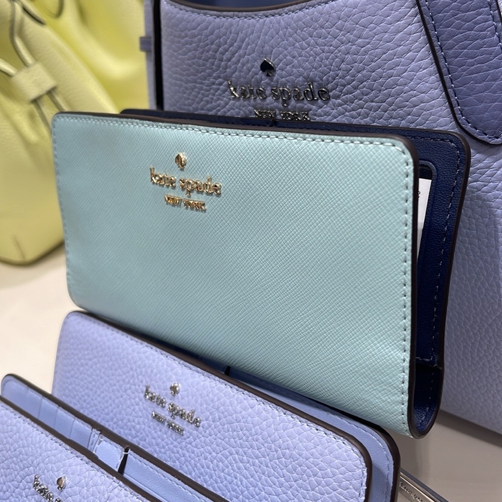 Kate Spade Madison Large Slim Bifold Wallet
Blue Glow 
NWT - Picture 15 of 16